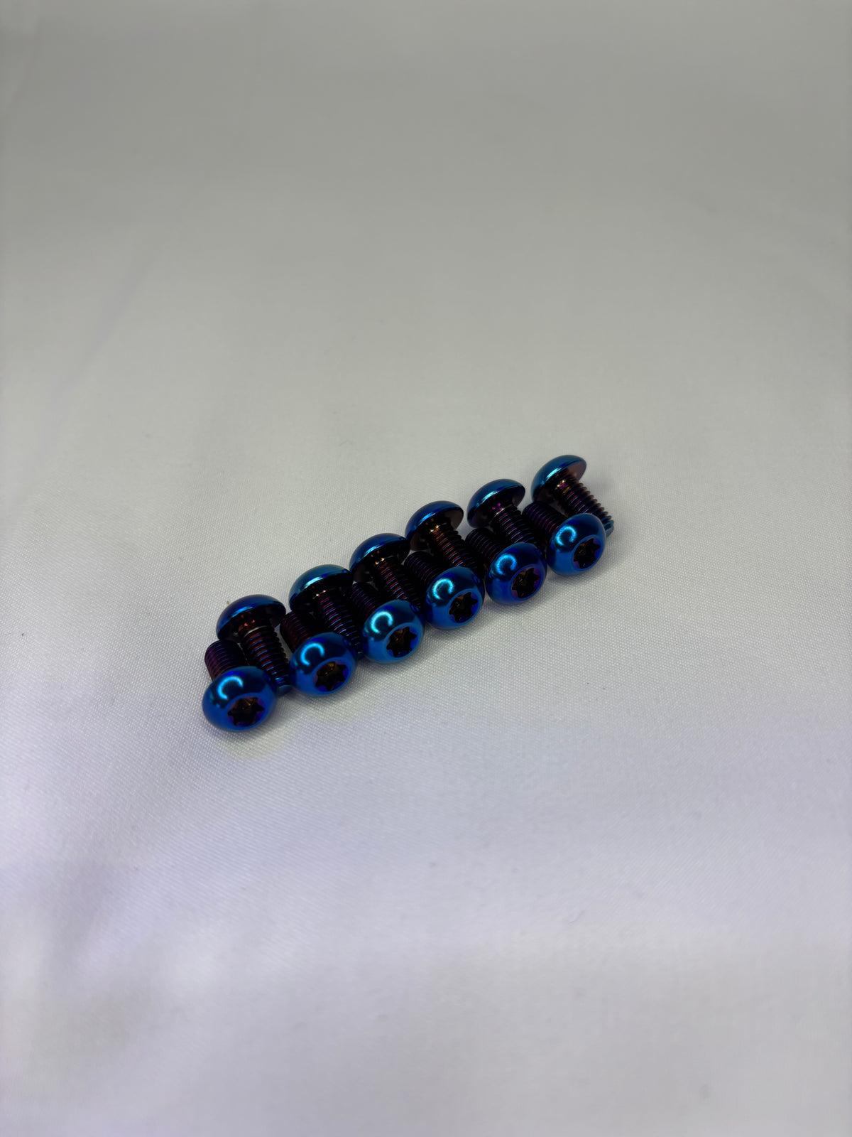 Titanium 6-Bolt Brake Rotor Bolts – Burnt Blue – 12 Pack