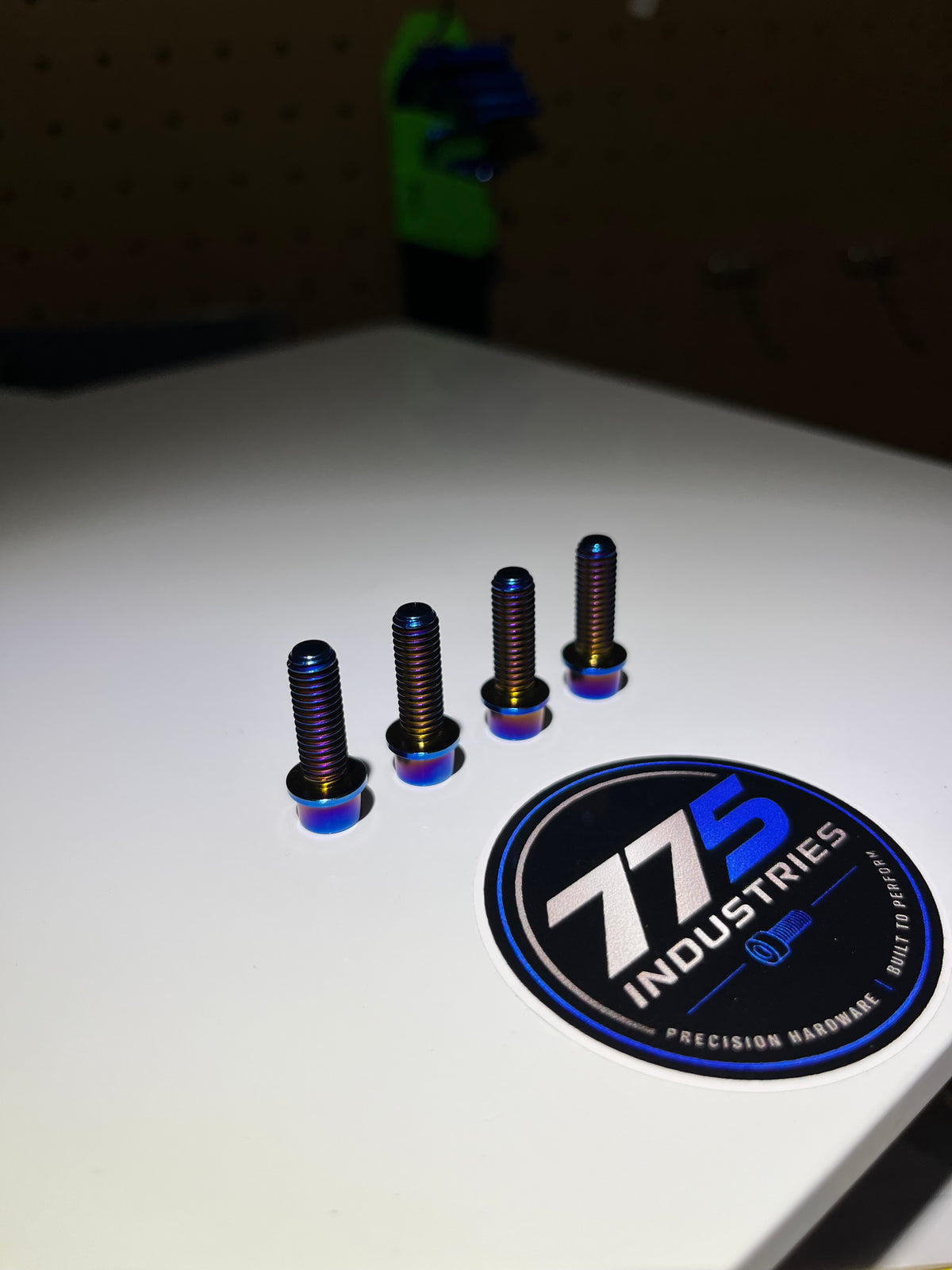 Titanium Handlebar Clamp Bolts – Burnt Blue – 4 Pack