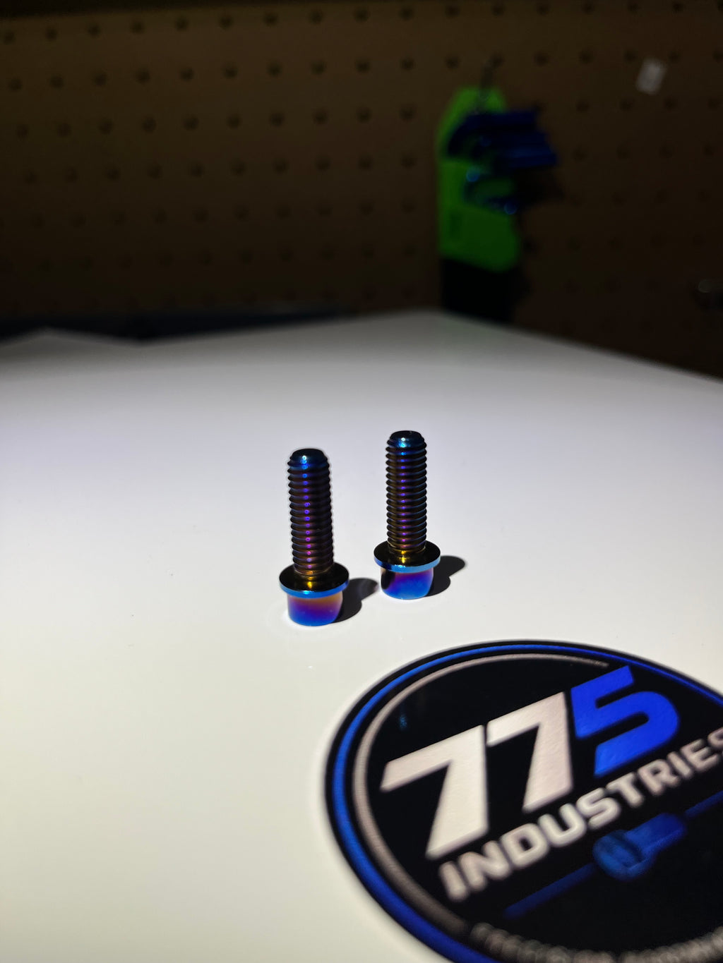 Titanium Rear Brake Caliper Mounting Bolts – Burnt Blue – 2 Pack