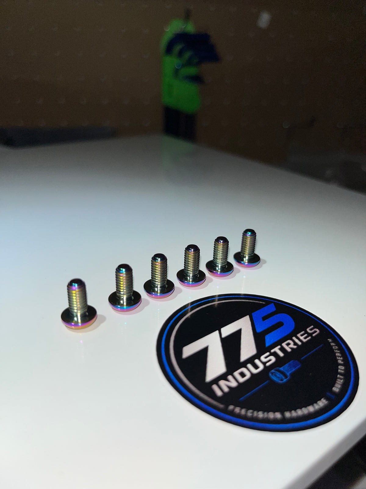 Titanium 6-Bolt Brake Rotor Bolts – Rainbow – 12 Pack