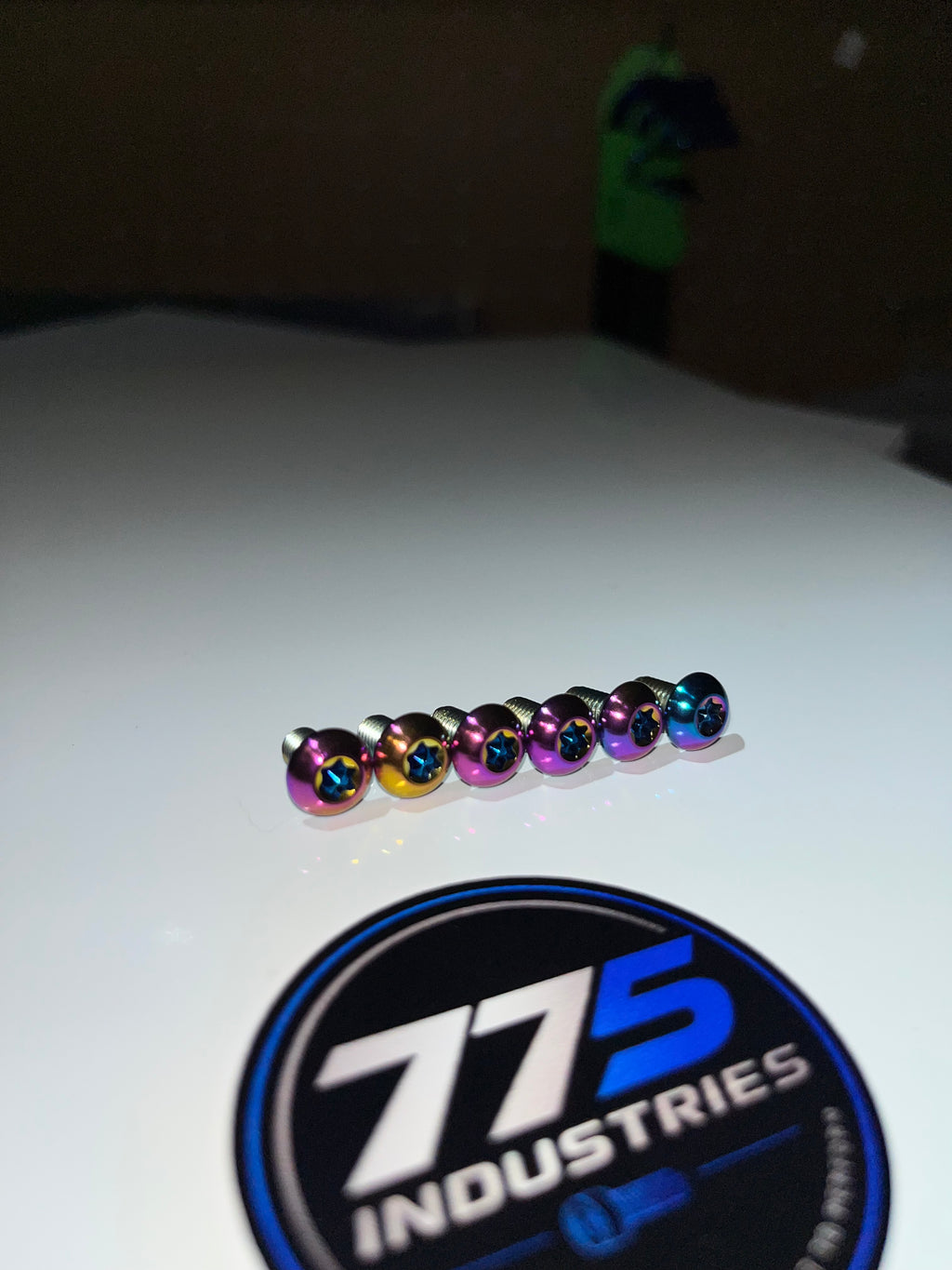Titanium 6-Bolt Brake Rotor Bolts – Rainbow – 12 Pack