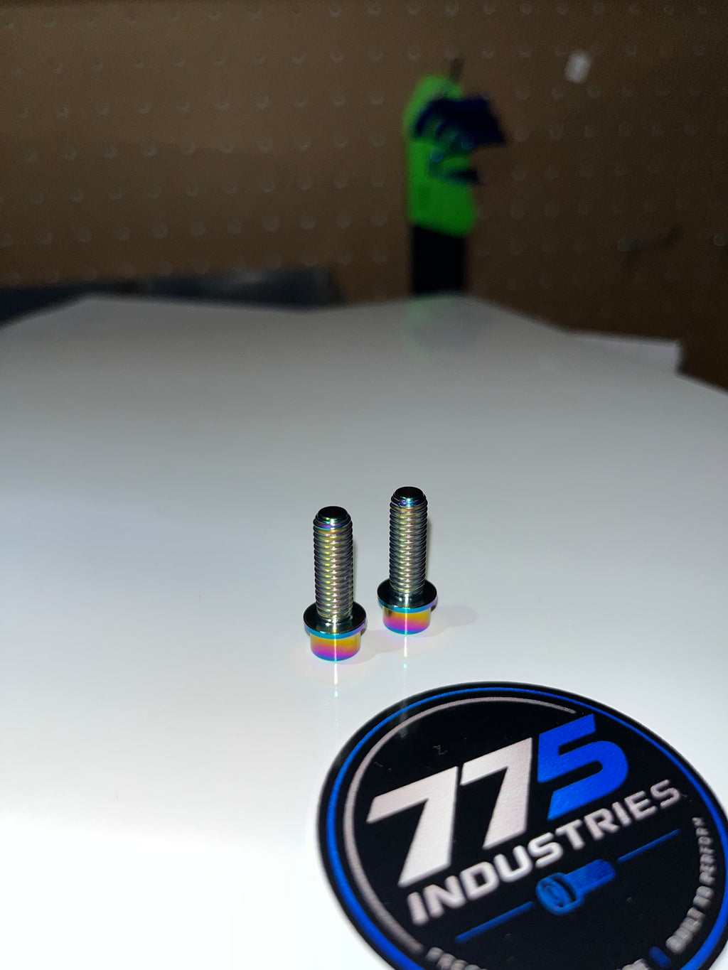 Titanium Rear Brake Caliper Mounting Bolts – Rainbow – 2 Pack