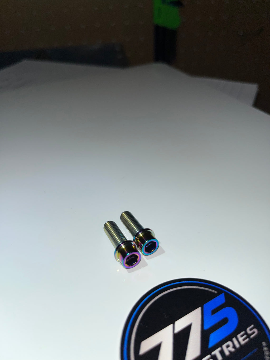 Titanium Rear Brake Caliper Mounting Bolts – Rainbow – 2 Pack